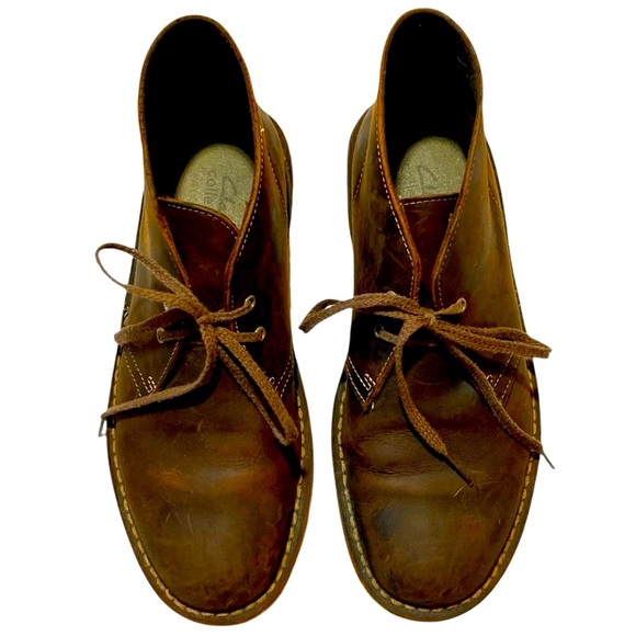 Clark’s Dark Brown Leather Bushacre 2 Chukka Boots Casual Fall Comfy Men Size 7 - Picture 3 of 8